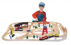 Ferrocarril y Vías de Madera - Melissa & Doug