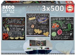 DECO PUZZLE 3X500  LILY & VAL