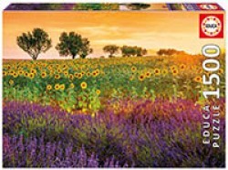 CAMPO DE GIRASOLES Y LAVANDA 1500PZAS